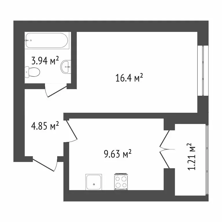 1-комнатная квартира: Калининград, Малоярославская улица, 6 (36.2 м) - Фото 0