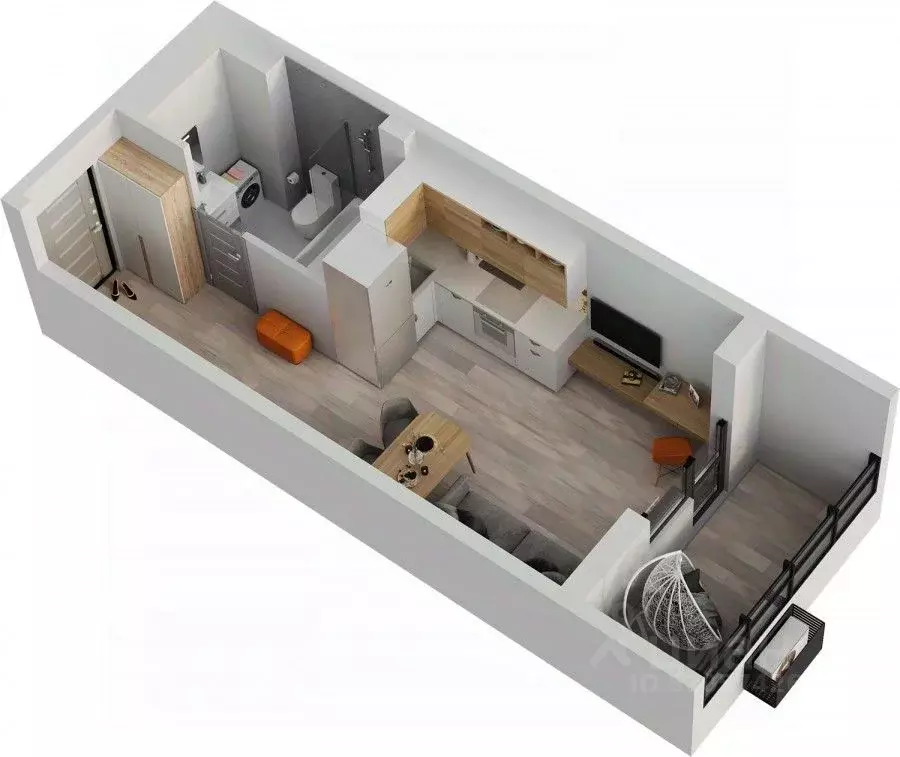 1-к кв. Татарстан, Альметьевск просп. Строителей, 70Б (26.6 м) - Фото 1