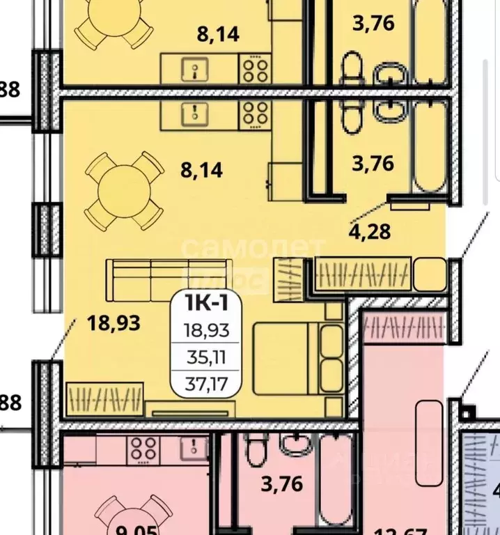 1-к кв. Бурятия, Улан-Удэ ул. Боевая, 6/3 (37.17 м) - Фото 2