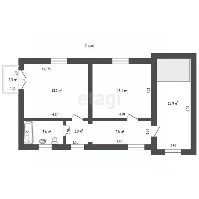 Дом в Ставропольский край, Кисловодск ул. Гайдара (120 м) - Фото 2