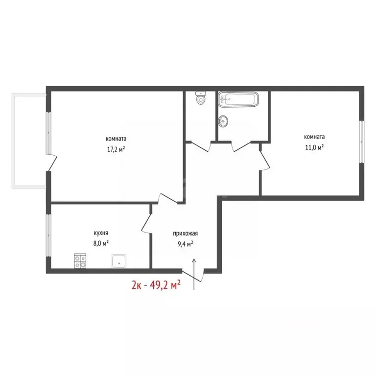 2-к кв. Свердловская область, Артемовский муниципальный округ, пос. ... - Фото 1