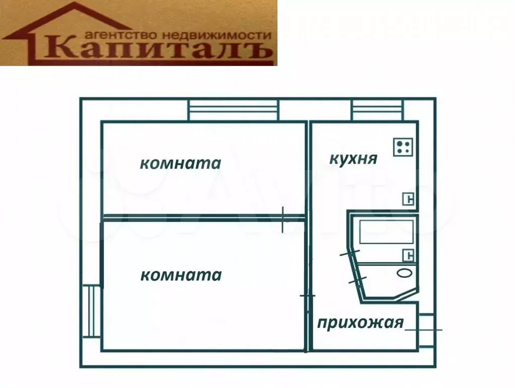 2-к. квартира, 40 м, 1/5 эт. - Фото 0