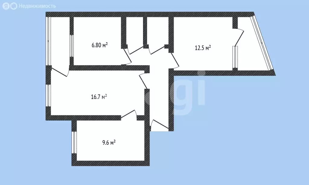 3-комнатная квартира: Черкесск, Октябрьская улица, 340 (57.9 м) - Фото 1