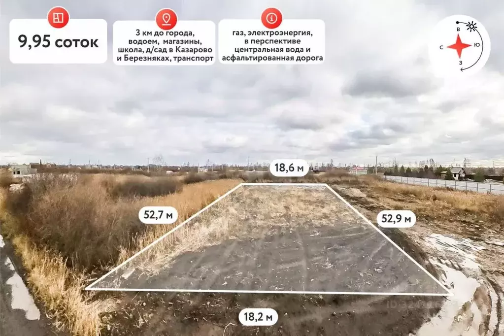 Участок в Тюменская область, Тюмень Поле Чудес садовое товарищество, ... - Фото 1