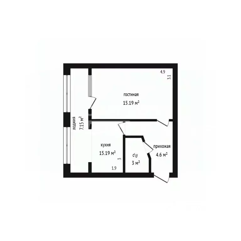 1-к кв. Дагестан, Дербент ул. Х. Тагиева, 33 (37.0 м) - Фото 2