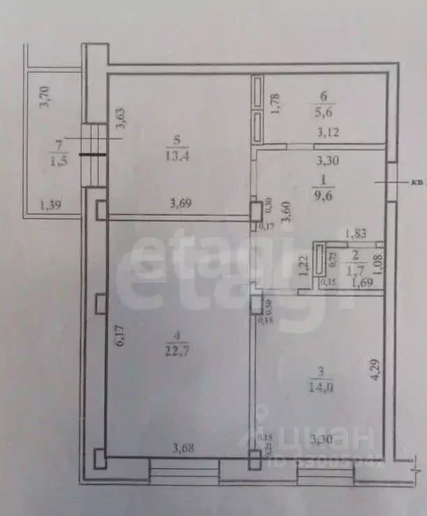 2-к кв. Забайкальский край, Чита Красноармейская ул., 14 (67.0 м) - Фото 2