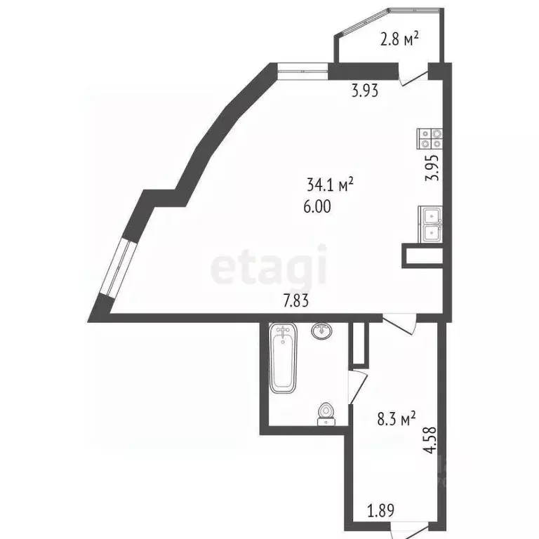 1-к кв. Санкт-Петербург просп. Королева, 21к1 (47.1 м) - Фото 1