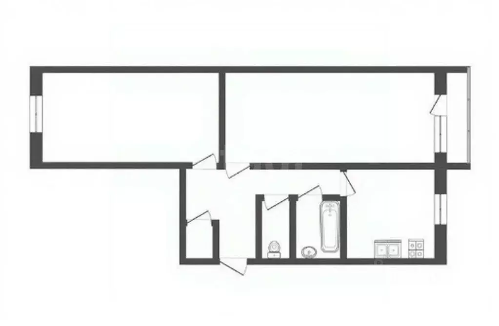 2-к кв. Костромская область, Кострома Калиновская ул., 55 (49.5 м) - Фото 2