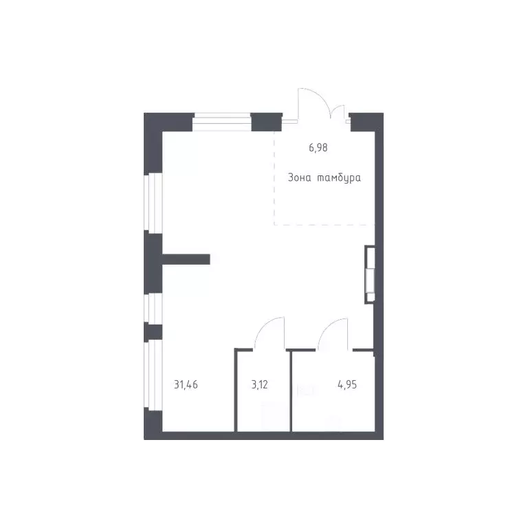 Помещение свободного назначения (46.8 м) - Фото 1