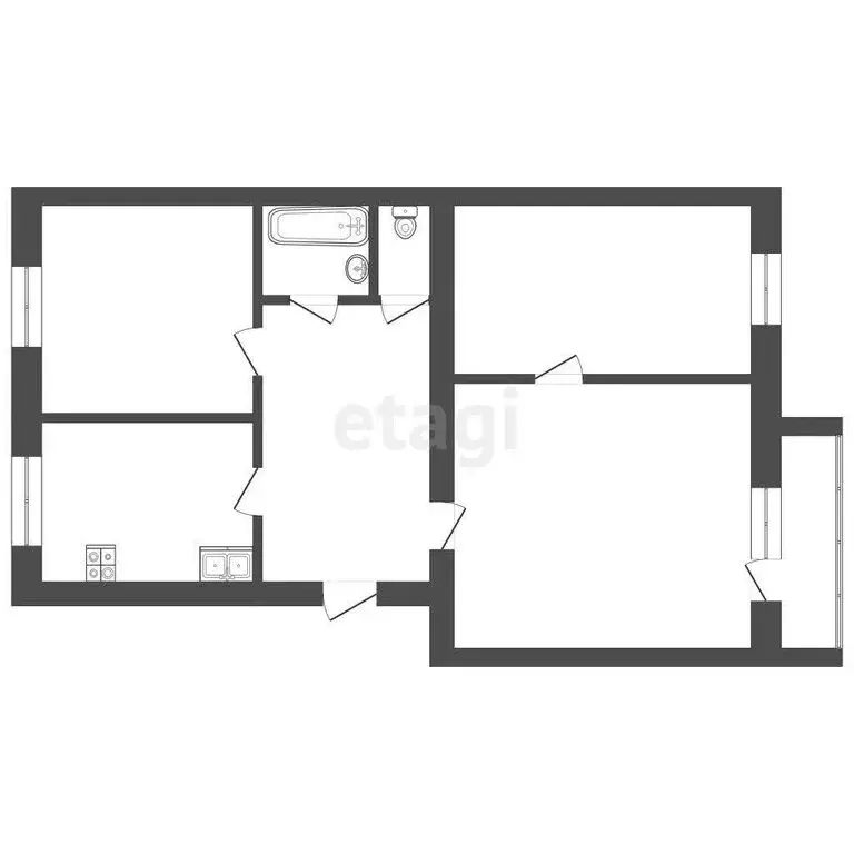 3-комнатная квартира: Шексна, микрорайон Шексна Северная, улица Труда, ... - Фото 1