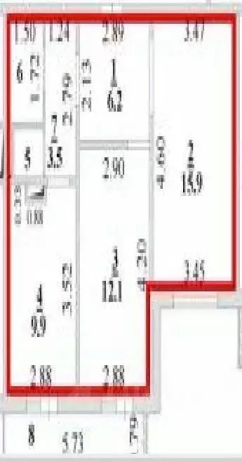 2-к кв. Липецкая область, Липецк ул. Виктора Музыки, 6 (51.2 м) - Фото 2