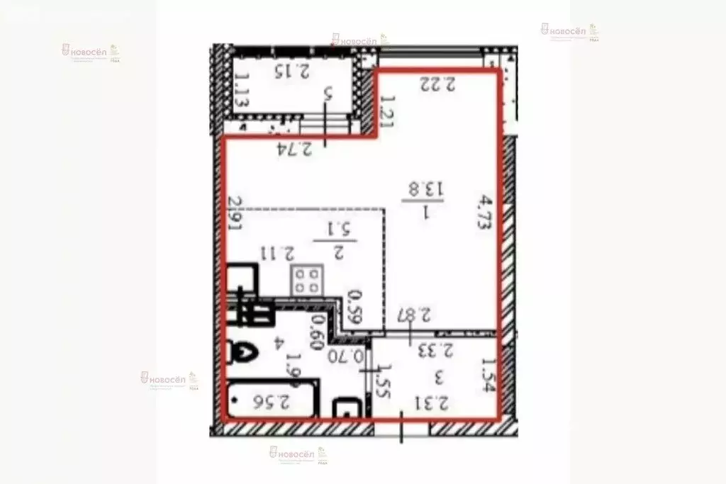 Квартира-студия: Екатеринбург, улица Рябинина, 49А (27 м) - Фото 1