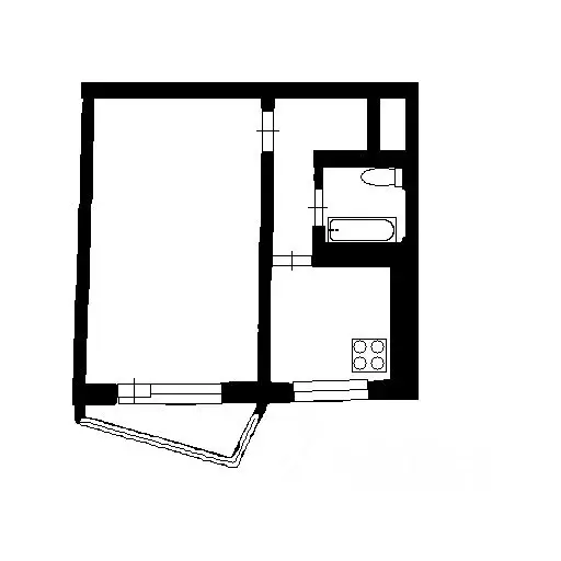 1-к кв. Самарская область, Самара ул. Фадеева, 60 (29.0 м) - Фото 1