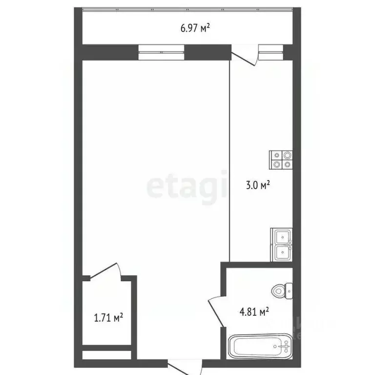 1-к кв. Саха (Якутия), Якутск просп. Михаила Николаева, 19Д (42.4 м) - Фото 2