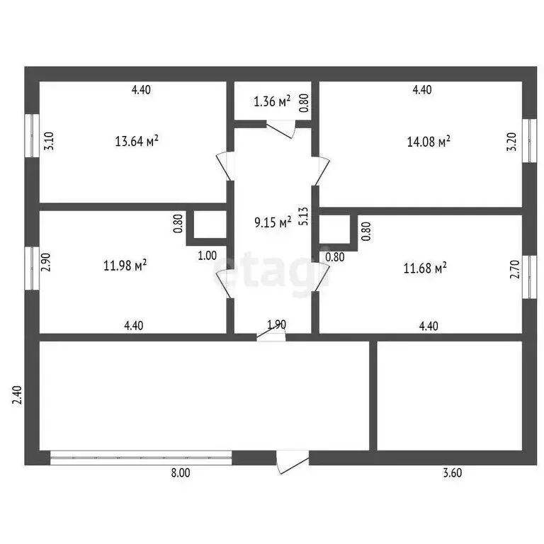 Дом в Большое Сорокино, улица Энтузиастов (64 м) - Фото 1