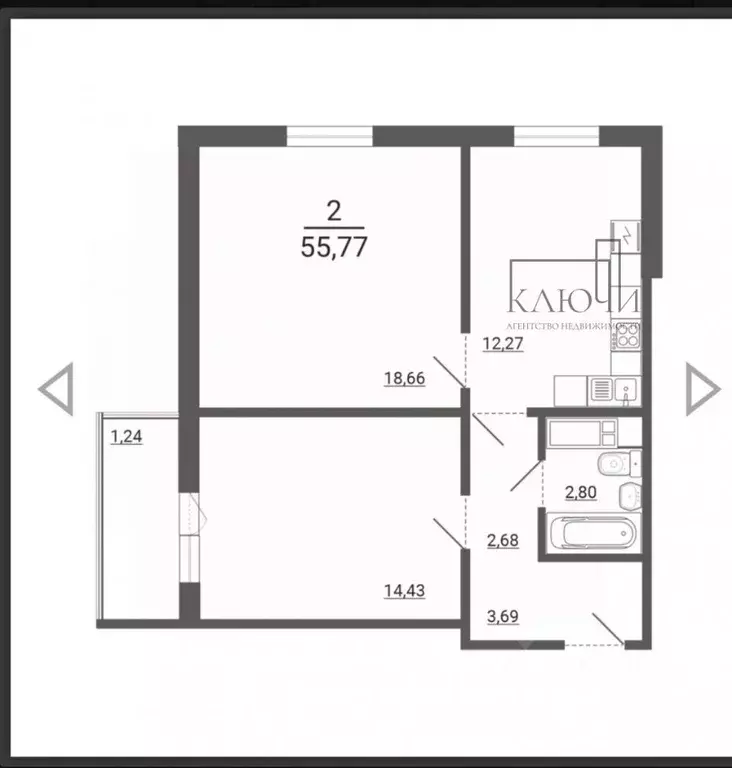 2-к кв. Челябинская область, Магнитогорск ул. 50-летия Магнитки, 29 ... - Фото 2