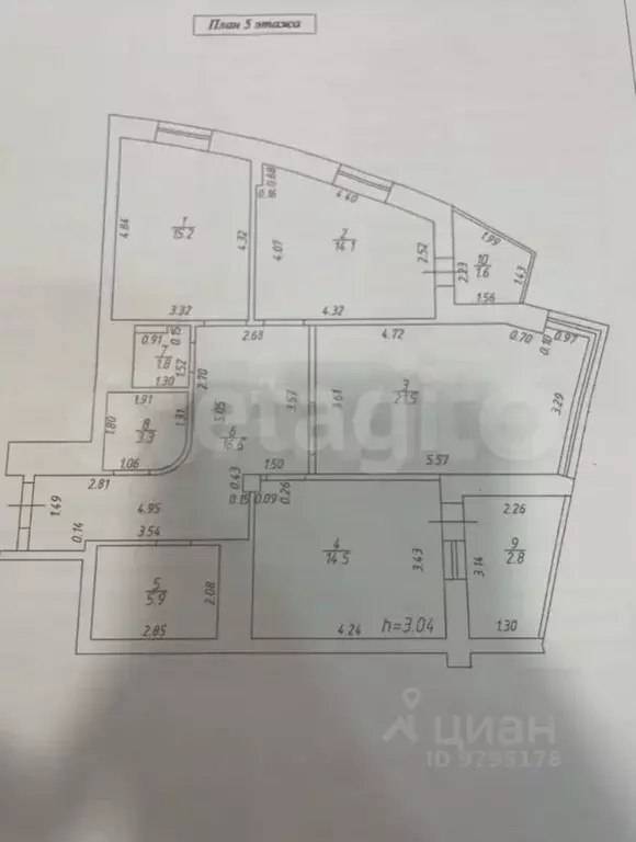 3-к кв. Татарстан, Казань ул. Оренбургский Тракт, 24Б (92.9 м) - Фото 2