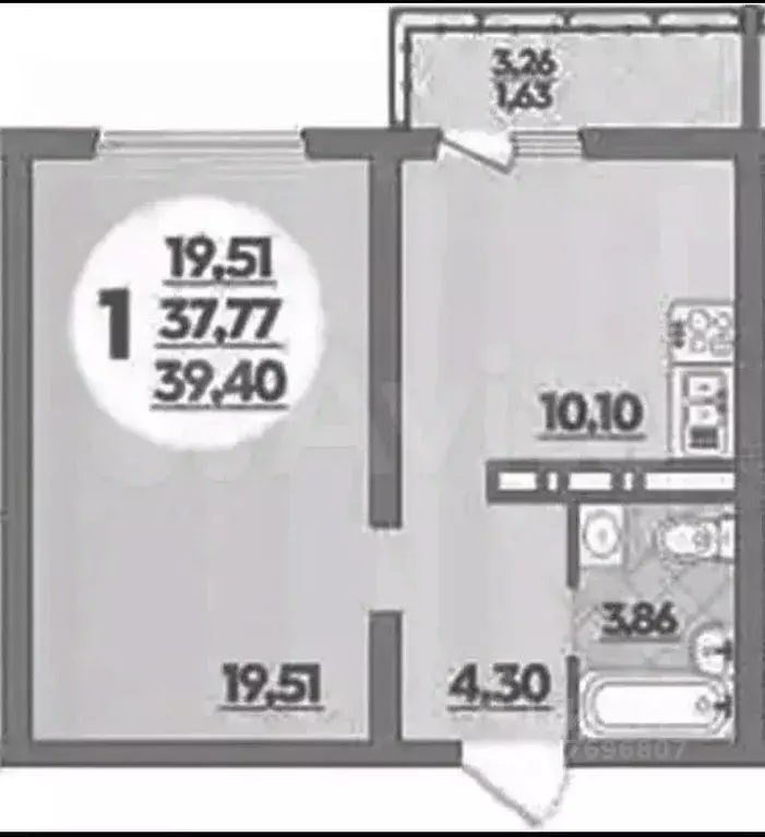 1-к кв. Краснодарский край, Новороссийск ул. Матвейкина, 4 (40.0 м) - Фото 2