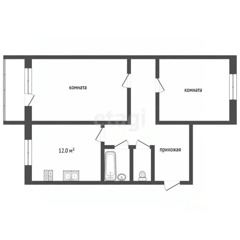 2-к кв. Ярославская область, Рыбинск ул. Сурикова, 5 (51.0 м) - Фото 2
