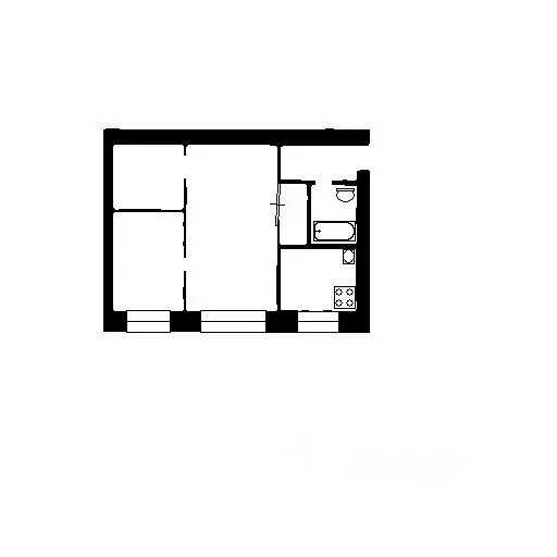 2-к кв. Новосибирская область, Новосибирск Фасадная ул., 28/1 (40.0 м) - Фото 2