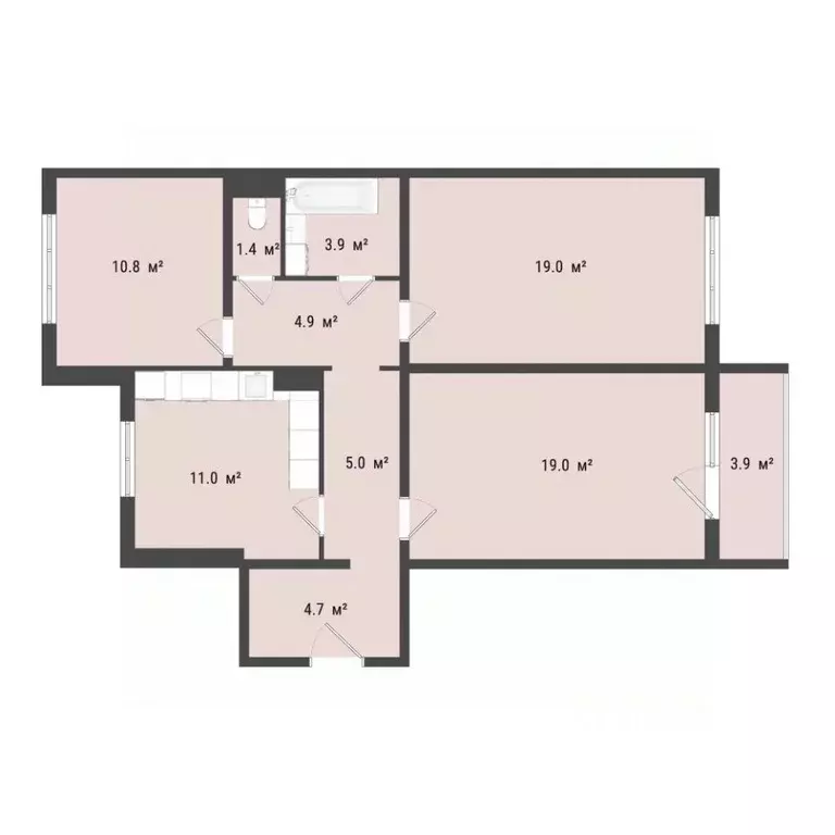 3-к кв. Омская область, Омск Заозерный мкр, ул. Сергея Тюленина, 4 ... - Фото 1