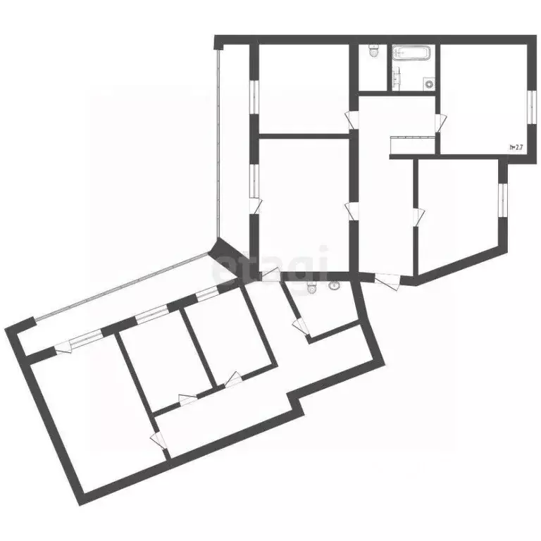 6-к кв. Коми, Ухта ул. Сенюкова, 29 (105.9 м) - Фото 1