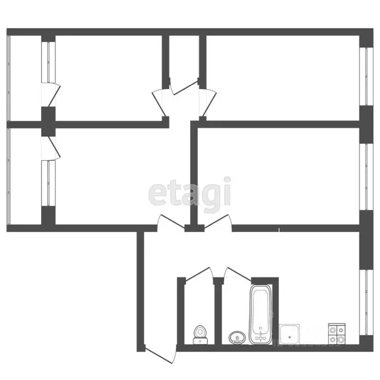 4-к кв. Мордовия, Саранск просп. 50 лет Октября, 31 (78.0 м) - Фото 1