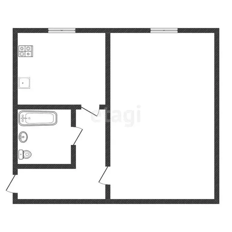 1-комнатная квартира: Нерехта, улица Металлистов, 8 (21.4 м) - Фото 1