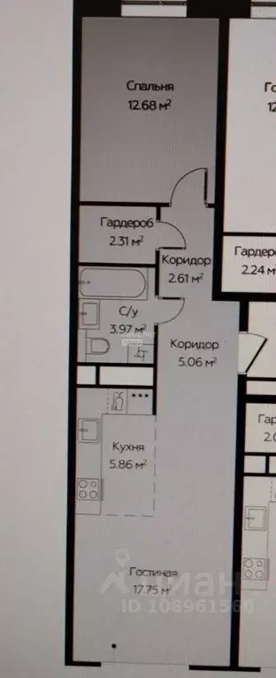2-к кв. Московская область, Балашиха ш. Косинское, 7 (49.3 м) - Фото 2