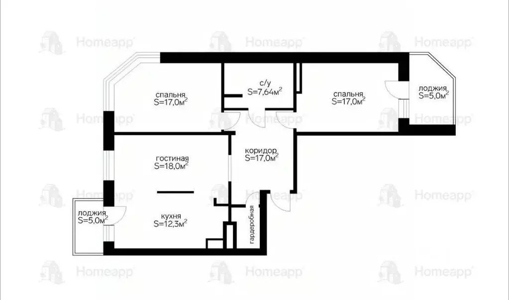 3-к кв. Московская область, Одинцовский городской округ, с. Ромашково ... - Фото 2