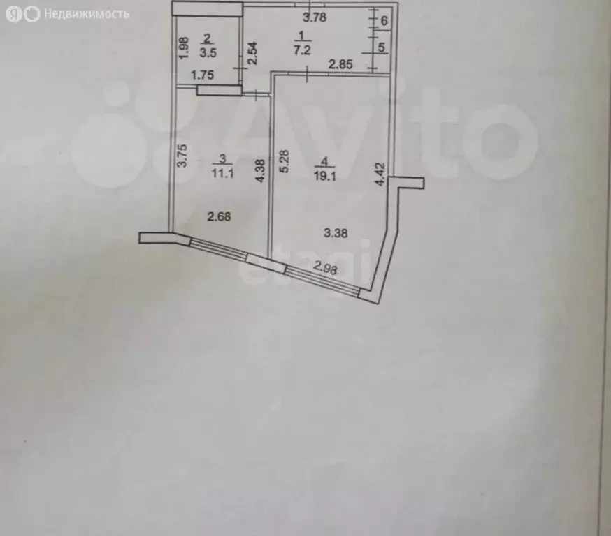 1-комнатная квартира: Салават, Ленинградская улица, 65 (41.7 м) - Фото 1