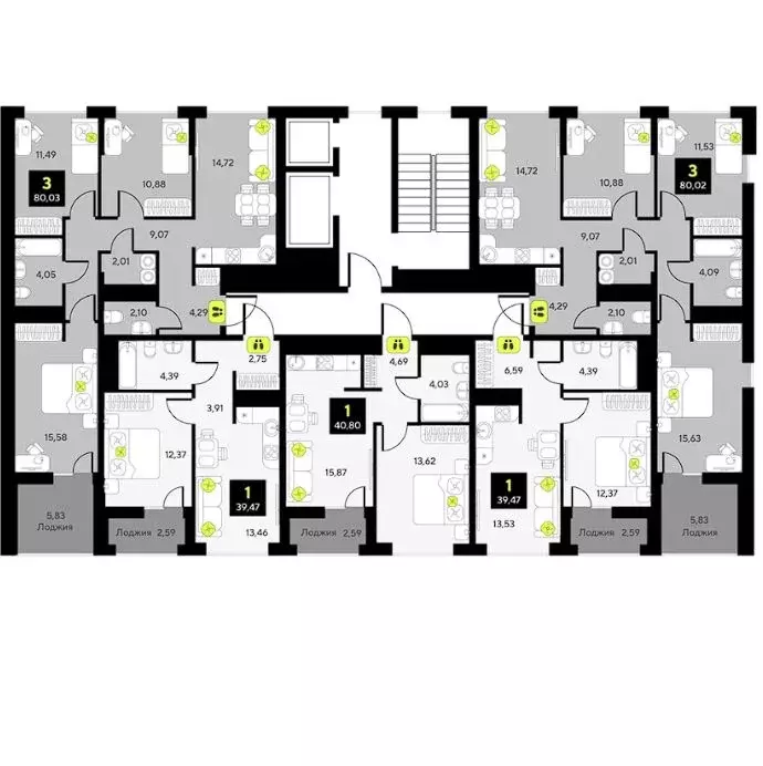 1-к кв. Тюменская область, Тюмень ул. Андрея Приказнова, 2 (40.8 м) - Фото 2