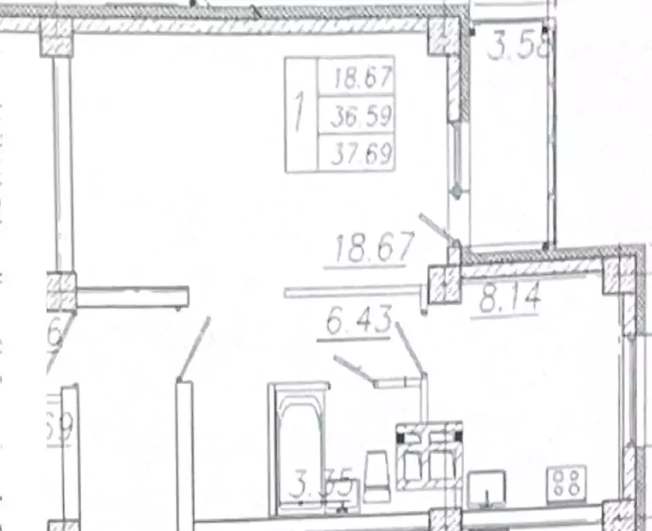 1-к кв. Омская область, Омск ул. Кирова, 51 (38.1 м) - Фото 1