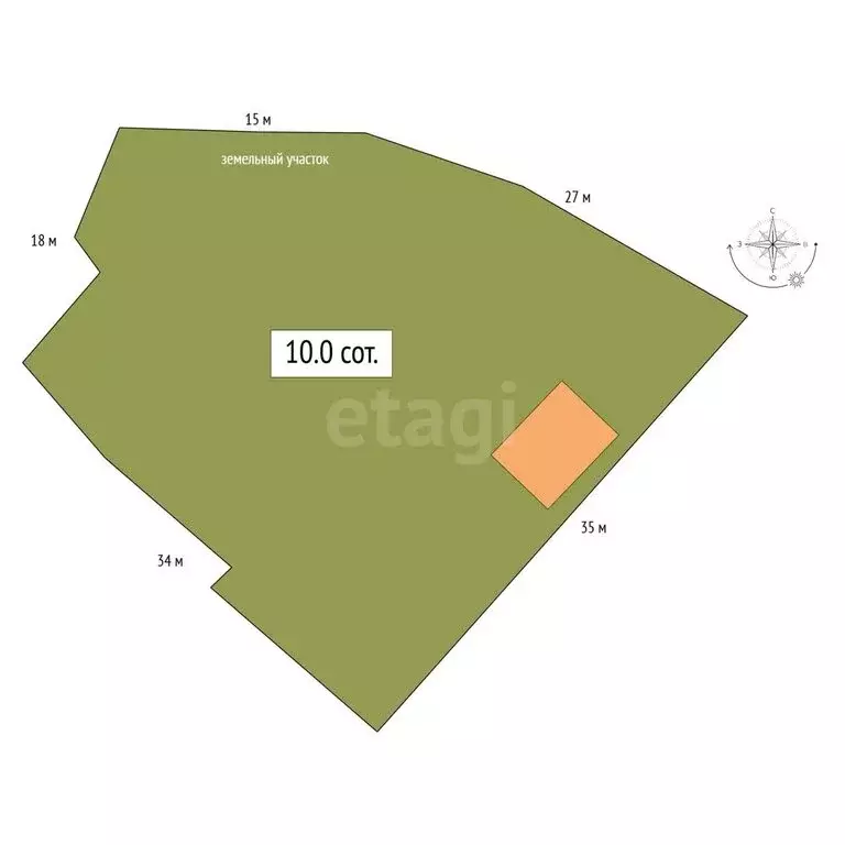 Участок в село Соузга, Центральная улица (10 м) - Фото 1