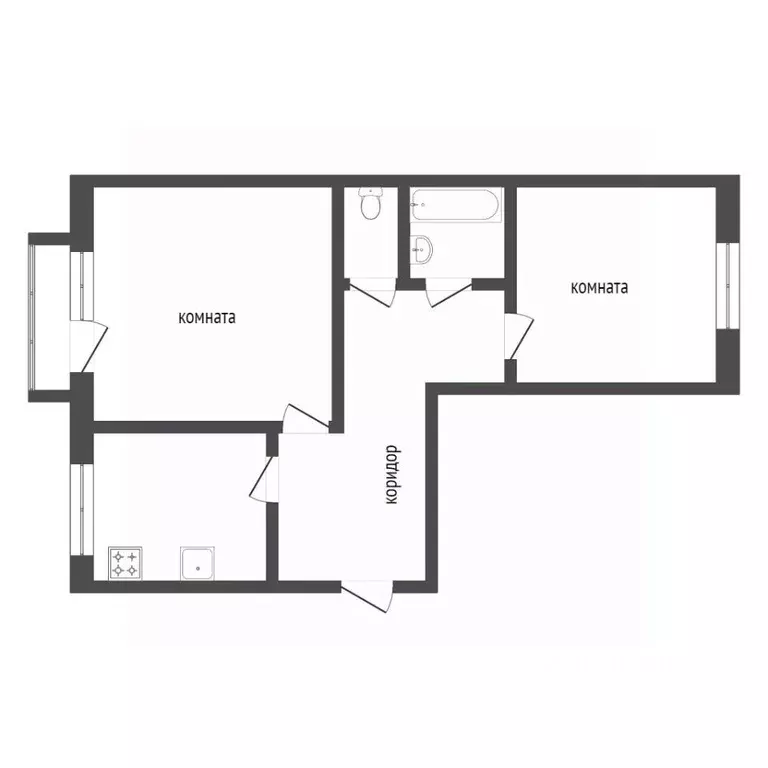 2-к кв. Бурятия, Улан-Удэ ул. Столбовая, 62 (47.2 м) - Фото 1