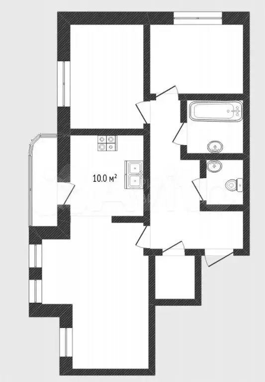 3-к. квартира, 90 м, 4/9 эт. - Фото 0