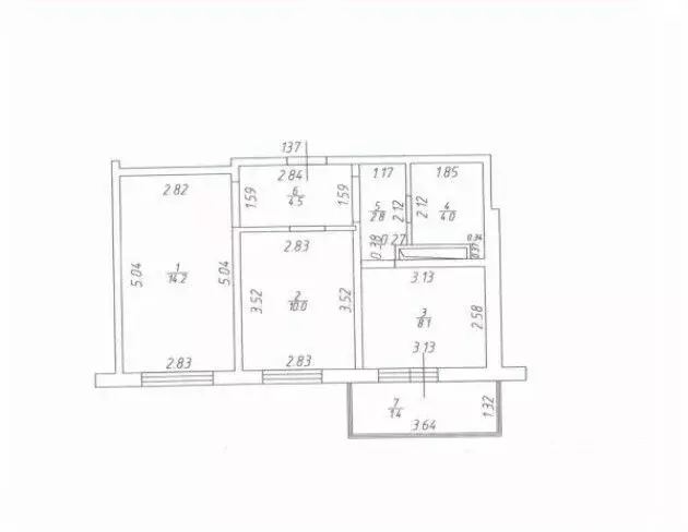 2-к кв. Татарстан, Казань ул. Александра Курынова, 10к1 (45.0 м) - Фото 2