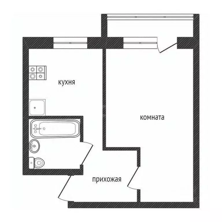 1-к кв. Ленинградская область, Кириши ул. Энергетиков, 21 (31.4 м) - Фото 2