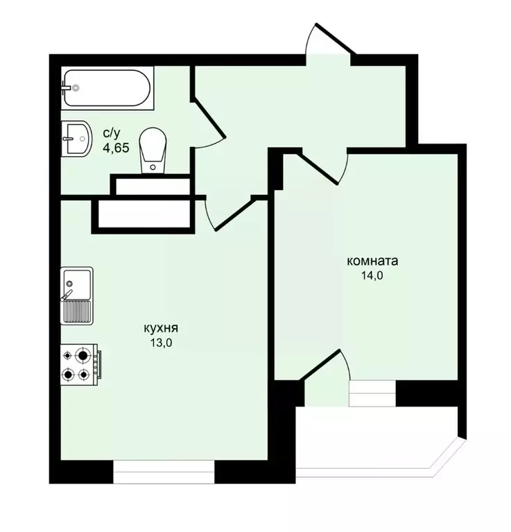 1-к кв. Владимирская область, Владимир ул. Мира, 9В (39.0 м) - Фото 1