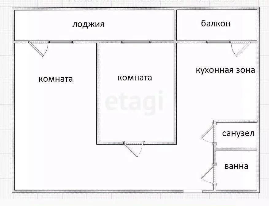 2-к кв. Приморский край, Владивосток ул. Анны Щетининой, 22 (53.9 м) - Фото 1