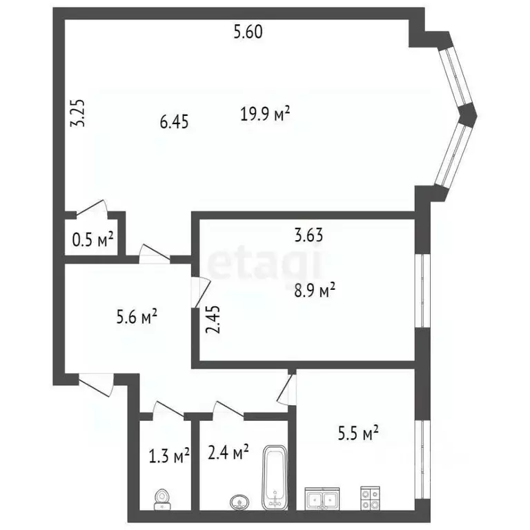 2-к кв. Ростовская область, Ростов-на-Дону Кузнечная ул., 138 (70.0 м) - Фото 0