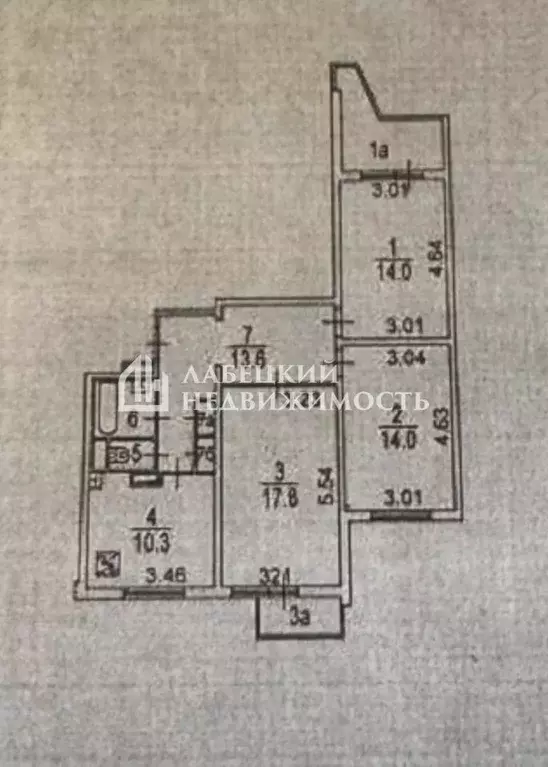 3-к кв. Москва Октябрьская ул., 105 (74.8 м) - Фото 2