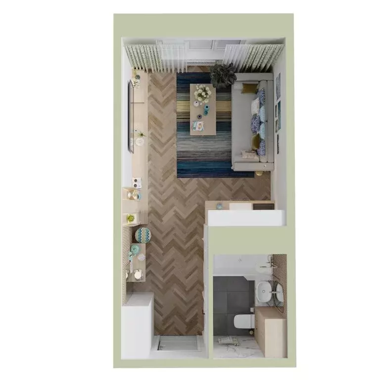 1-комнатная квартира: Иркутский муниципальный округ, рабочий посёлок ... - Фото 2