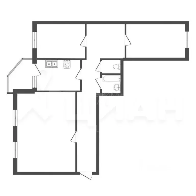 3-к кв. Самарская область, Тольятти ул. Маршала Жукова, 22 (79.3 м) - Фото 1
