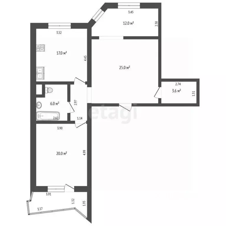 2-к кв. Оренбургская область, Оренбург ул. Автомобилистов, 2/2 (90.0 ... - Фото 1