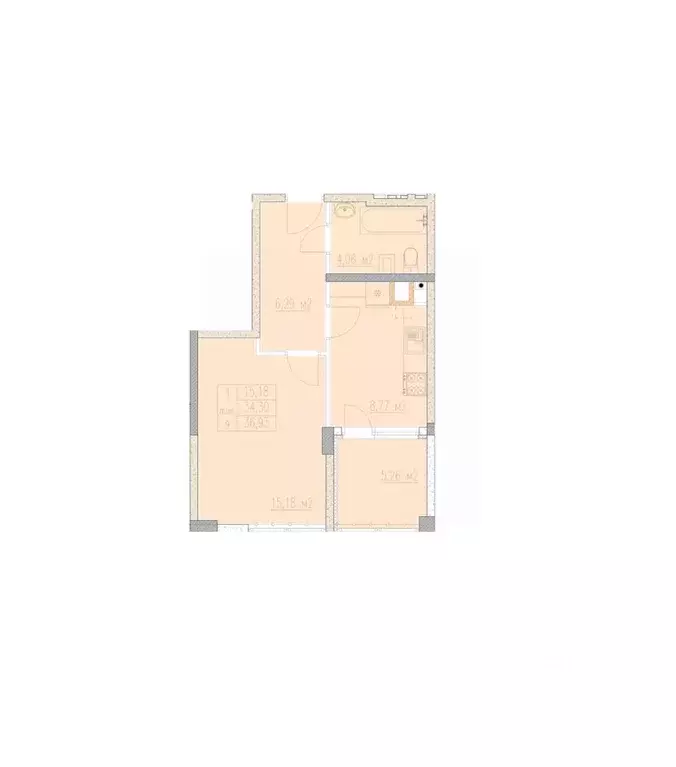 1-к кв. Краснодарский край, Туапсинский муниципальный округ, с. Агой, ... - Фото 1