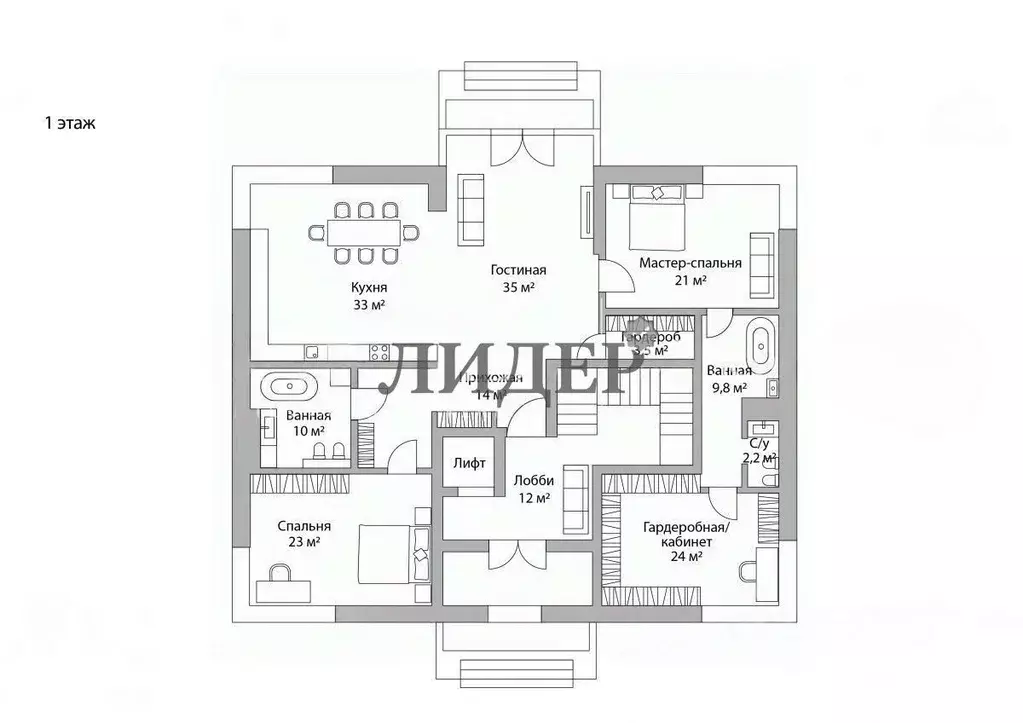 4-к кв. Москва Таманская ул., 3с21 (230.0 м) - Фото 2
