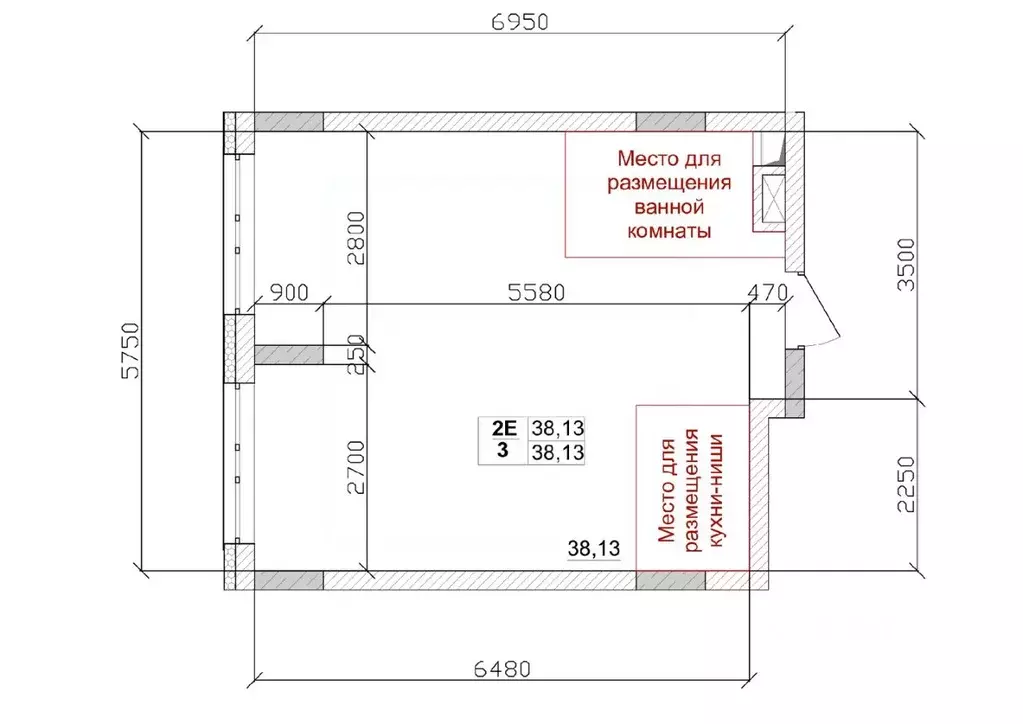 2-к кв. Кемеровская область, Кемерово ул. Дружбы, 11 (38.13 м) - Фото 1