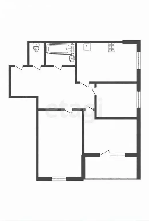 3-комнатная квартира: село Осиновая Гора, улица Аркадия Шипунова, 12 ... - Фото 1