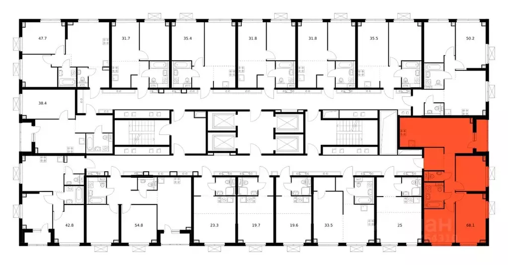 3-к кв. Приморский край, Владивосток ул. Борисенко, 48к4 (68.1 м) - Фото 2